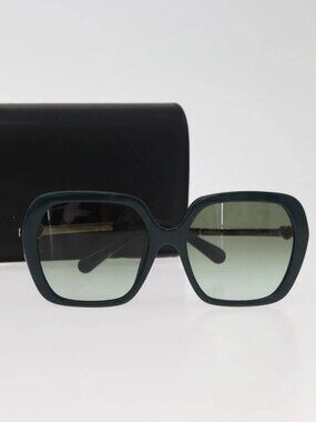 CHANEL Sunglasses plastic Green CC Auth BA12623M